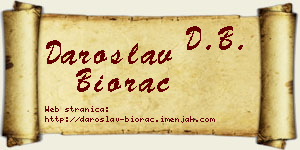 Daroslav Biorac vizit kartica